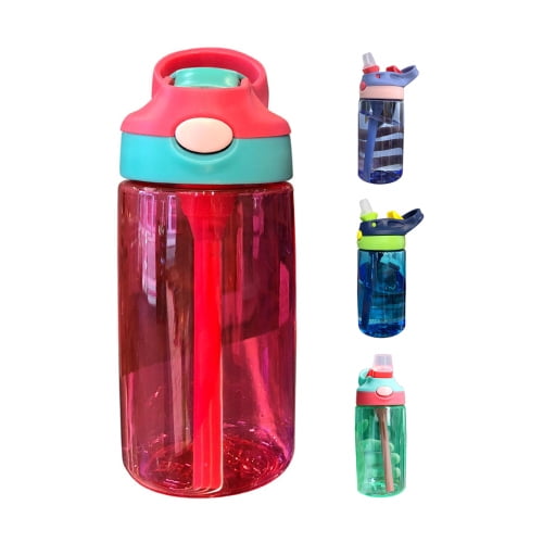 Children Plastic Drinking Cup 480ML Leak Proof Sports Water Bottle w/Straws Kids Children Plastic Drinking Cup 480ML Leak Proof Sports Water Bottle w/Straws Kids